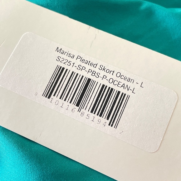 Amy Sport Ocean Green MARISA Pleated Skort Golf Skirt - NWT - Picture 8 of 9